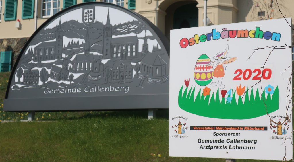 Osterbäumchenwettbewerb Callenberg 2020.